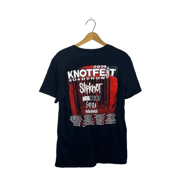 KNOTFEST 2019 Double Graphic Slipknot Volbeat Heavy Metal Graphic Concert t - Picture 5 of 7